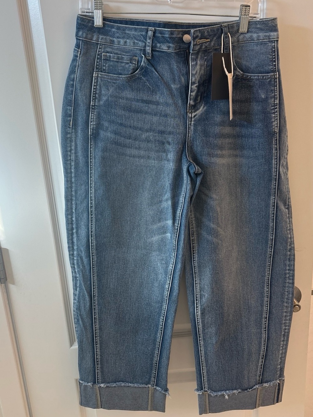 Women’s Blue Washed Crop Jeans